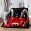 3D Racing Car Dashboard Soft Plush Quilt Blanket,Flannel Blanket Throw Blanket for Living Room Bedroom Bed Sofa Picnic Cover