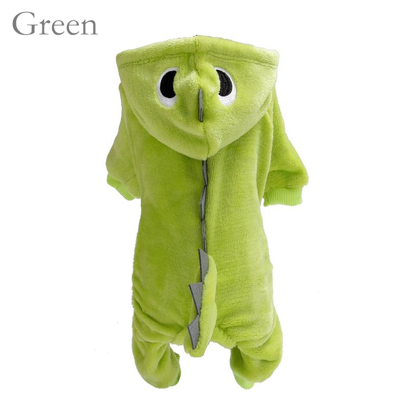 1PC Puppy Dinosaur Pet Clothes Plush Clothes Warm And Comfortable Funny Winter Kitten XS-XL