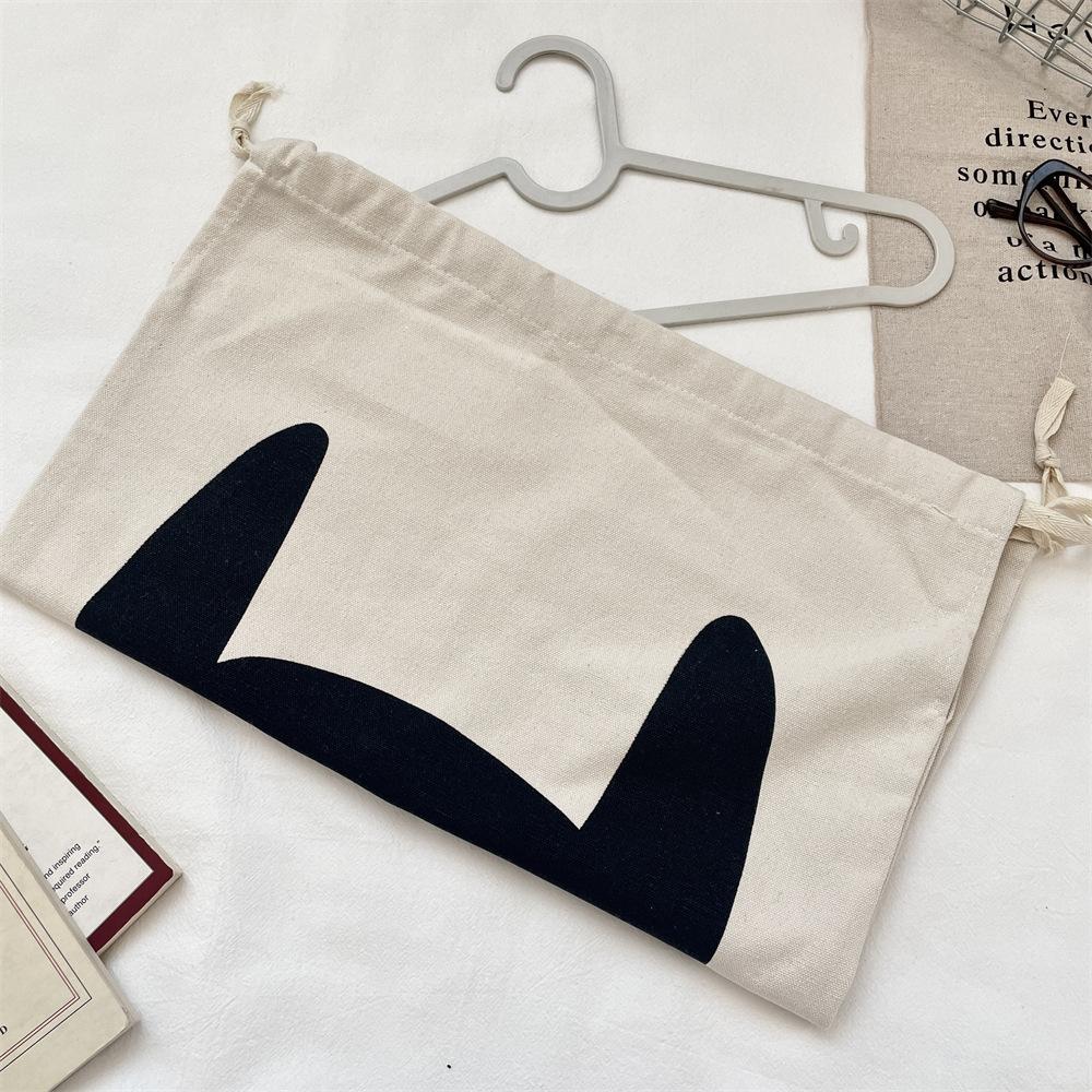 Simple Batman Mask Printed Drawstring Pocket Fabric Storage Bag Clothing And Sundries Dustproof Cloth Bag