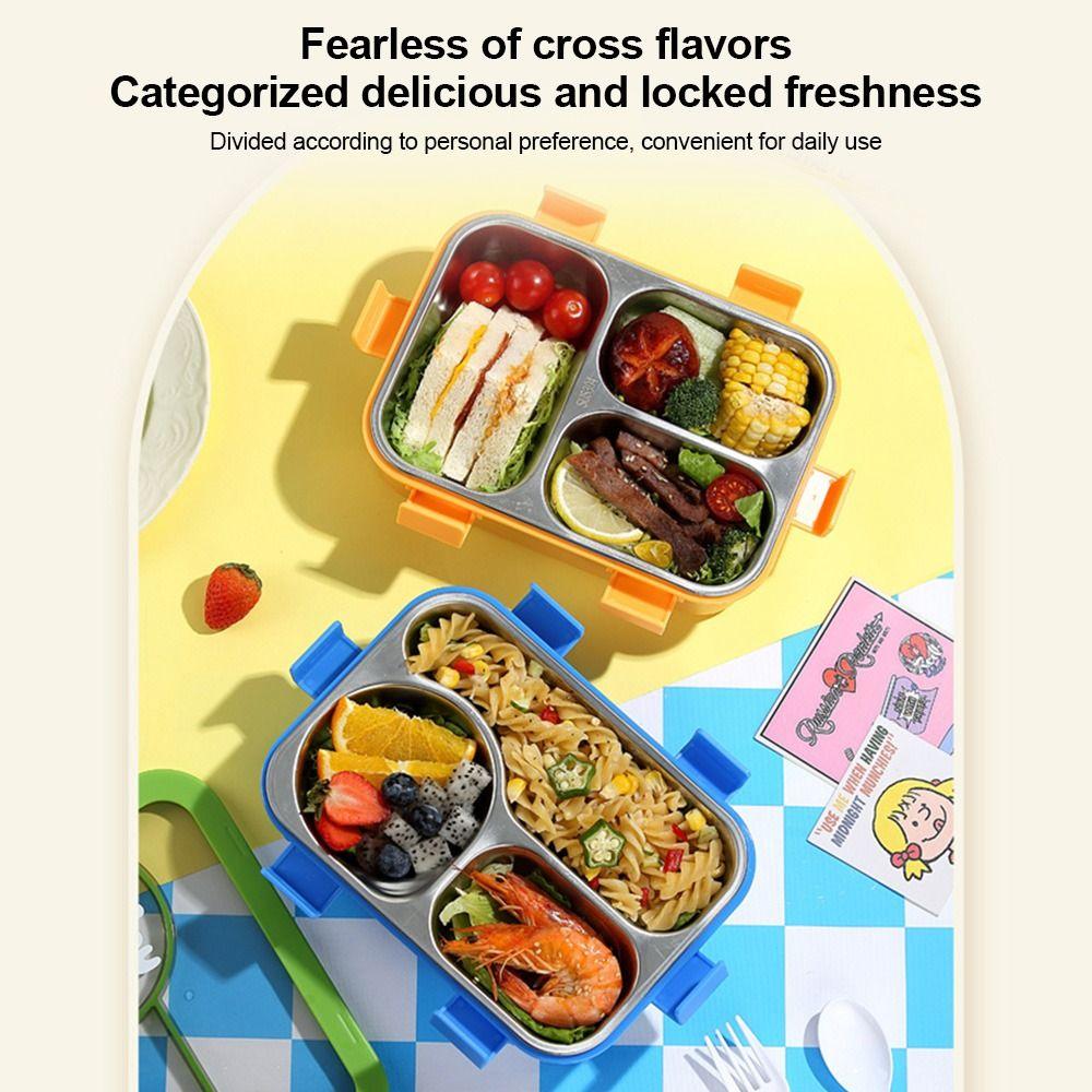 Rectangular Shape Insulated Lunch Box 304 Stainless Steel Bento Lunch Box for Students