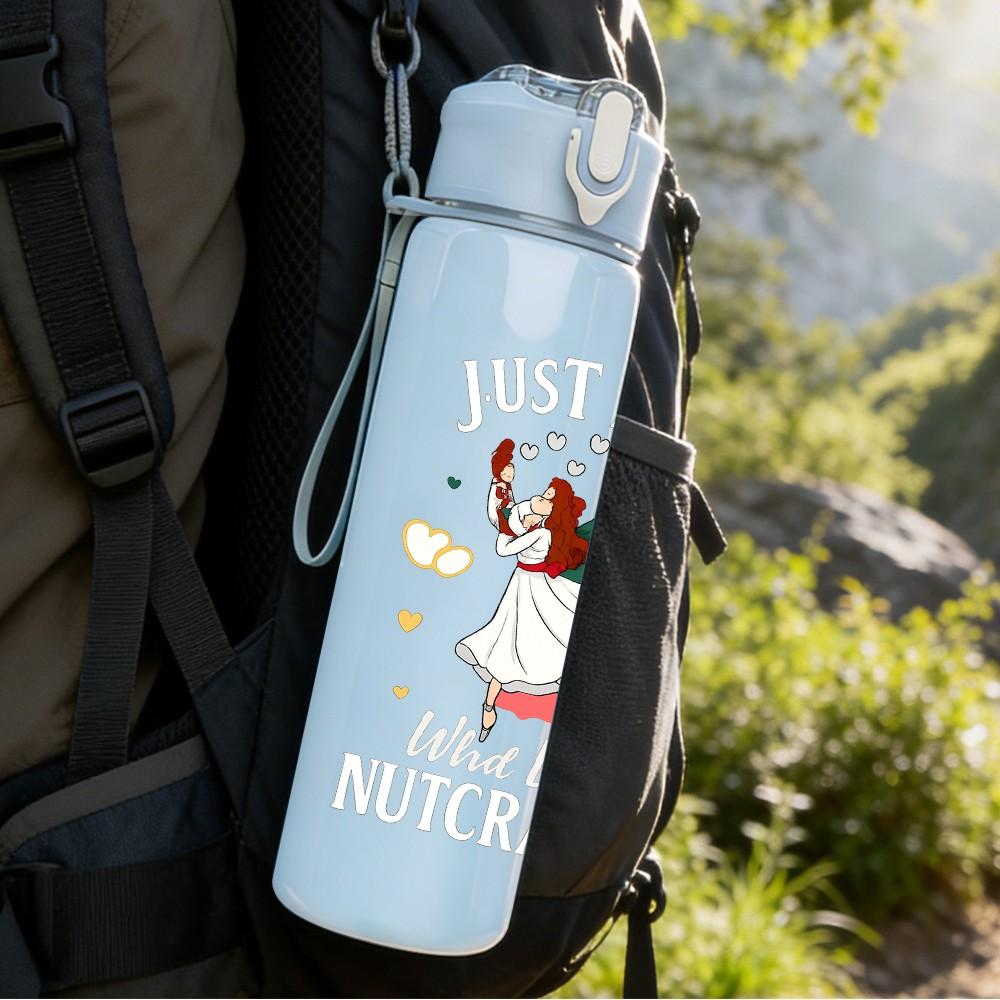 1PC Christmas Witch Girl Cartoon 750ml Color Plastic Sports Water Bottle Leakproof Flip Straw Lid Suitable for Sports Office Home Use