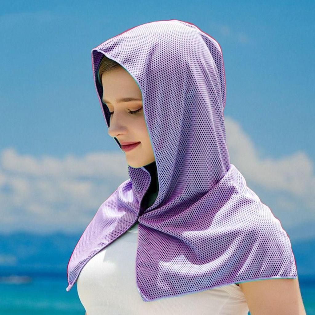 Охлаждающее худи-полотенце для жаркой погоды, впитывающее пот, худи-полотенце-обертывание, спортивные аксессуары для тренировок, защита головы от солнца для поездок на работу, просмотра