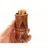 1PC Creative Bamboo Tube Shape Toothpick Holder Personality Household Solid Wood Toothpick Tank Living Kitchen Simple Portable Toothpick Box Floss Box