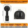 Sphere Rotary Burr,Wood Carving Tools with 5/8-11 Threads for 4 1/2 and 5 Inch Angle Grinder,Carbon Steel Ball Gouge Grinding Head for Stump