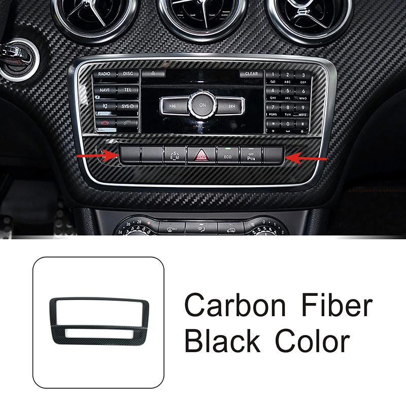 Консоль CD Панель Рамка Украшения Узор Карбон Отделка Для Mercedes Benz A Класс W176 GLA X156 CLA C117 2013-2018 Автомобильные Аксессуары