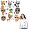 9Pcs/set Animal Iron On Patch For Pet Kids Clothes Patches Heat Press Appliqued Stickers T-Shirt Hoodies Diy Stickers Child