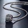Vintage Thai Silver Pixiu Men's Necklace, Unisex, Unique and Trendy, Distressed Look, Creative Rotatable Artistic Pendant Accessory