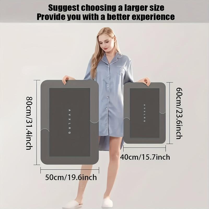 Диатомовая земля коврик для ванной Супервпитывающий Нескользящий Быстросохнущий Мягкий коврик для пола для ванной душа прачечной спальни кухни дома на колесах