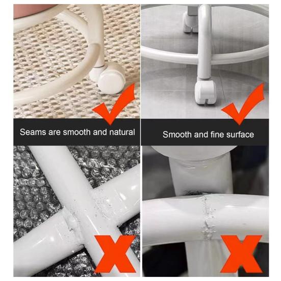 Низкий табурет на колесиках с колесами на 360 градусов, искусственная кожа, наполнитель из губки, подушка для современного дома