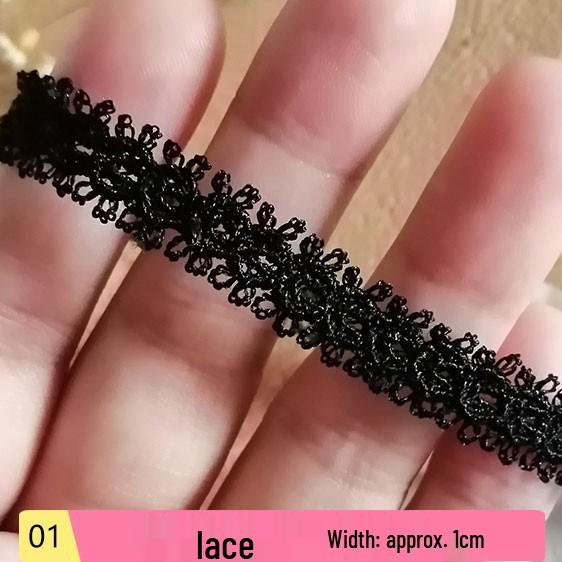 Черная кружевная органза для самостоятельного изготовления одежды и аксессуаров - украшение горловины и подола юбки