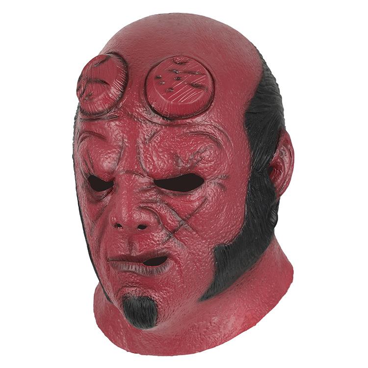 Halloween latex mask Hellboy green fish monster headgear for bar parties and dances COS Role Play