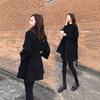 Hepburn Style Women's Loose Mid-Length Wool Coat for Autumn and Winter