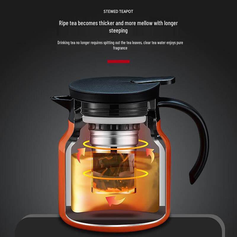 Office Health Stainless Steel Insulated Teapot and Water Bottle - 72-Hour Heat Retention, Tea Separation Feature.