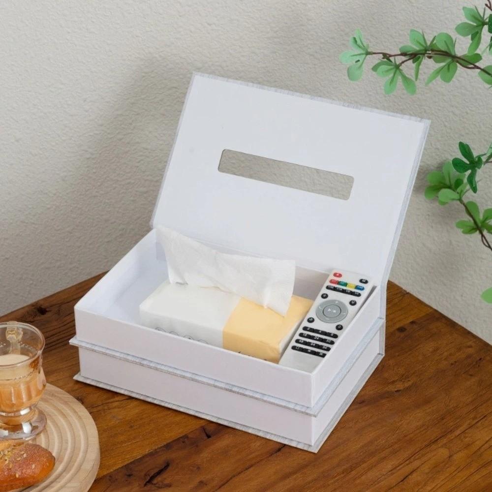 Luxury Book Style Tissue Box Ornaments Napkin Holder Case Organizer Paper Box Home Decoration