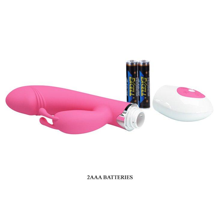 Silicone Vibrator with Clitoral Stimulation - Pretty Love Gene