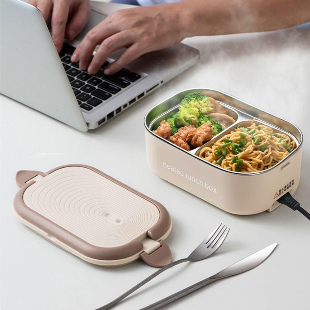 Stainless Steel Constant Temperature Lunch Box UK/EU/US Plug Travel Food Warmer Worker