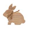 Unfinished Rabbit Block Accent Bookshelf Gift Wooden Bunny Sign Easter Table Decoration for Fireplace Office Festive Dining Room
