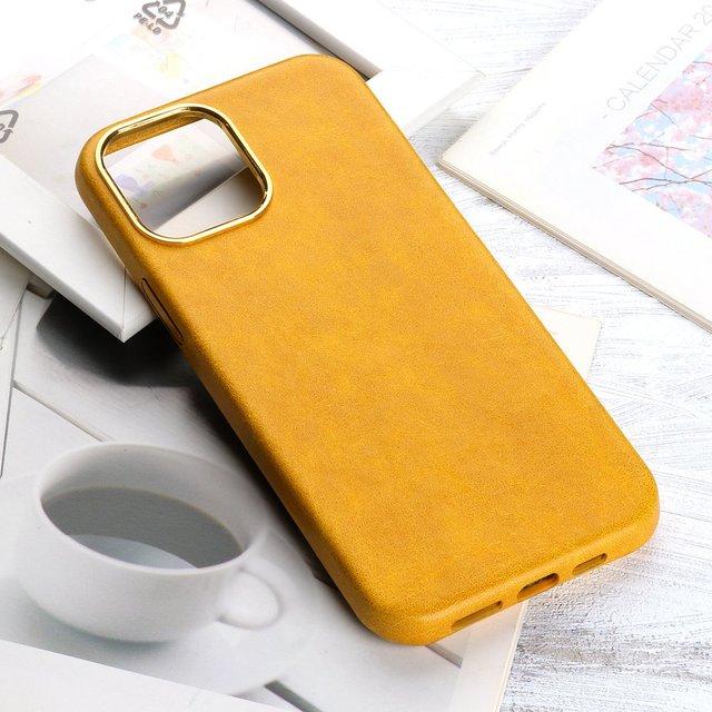 Кожаный чехол для Iphone 14 13 12 11 Pro Max, обычная искусственная кожа, подкладка из микрофибры, металлический круг для камеры, защита объектива