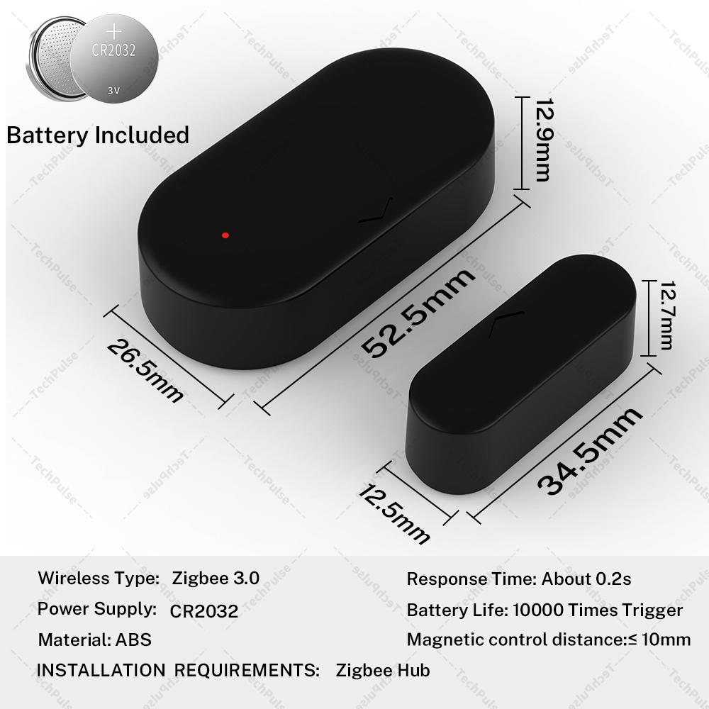 Zigbee 3.0 Датчик открытия двери/окна Работает с Yandex Alexa Zigbee2MQTT ZHA HomeAssistant