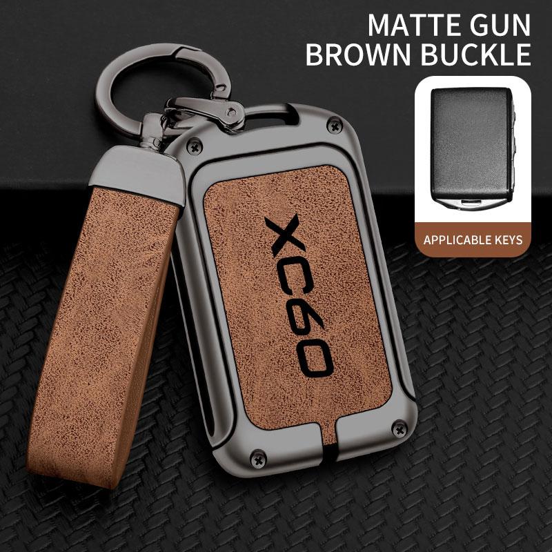 Suitable for Volvo XC60 zinc alloy car key bag cover remote control protective cover special key chain shell accessories