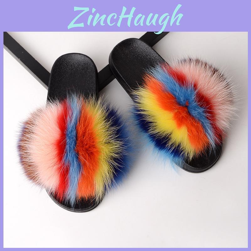 Realistic Fluffy Slippers Sandals For Women Girls Luxury Comfort