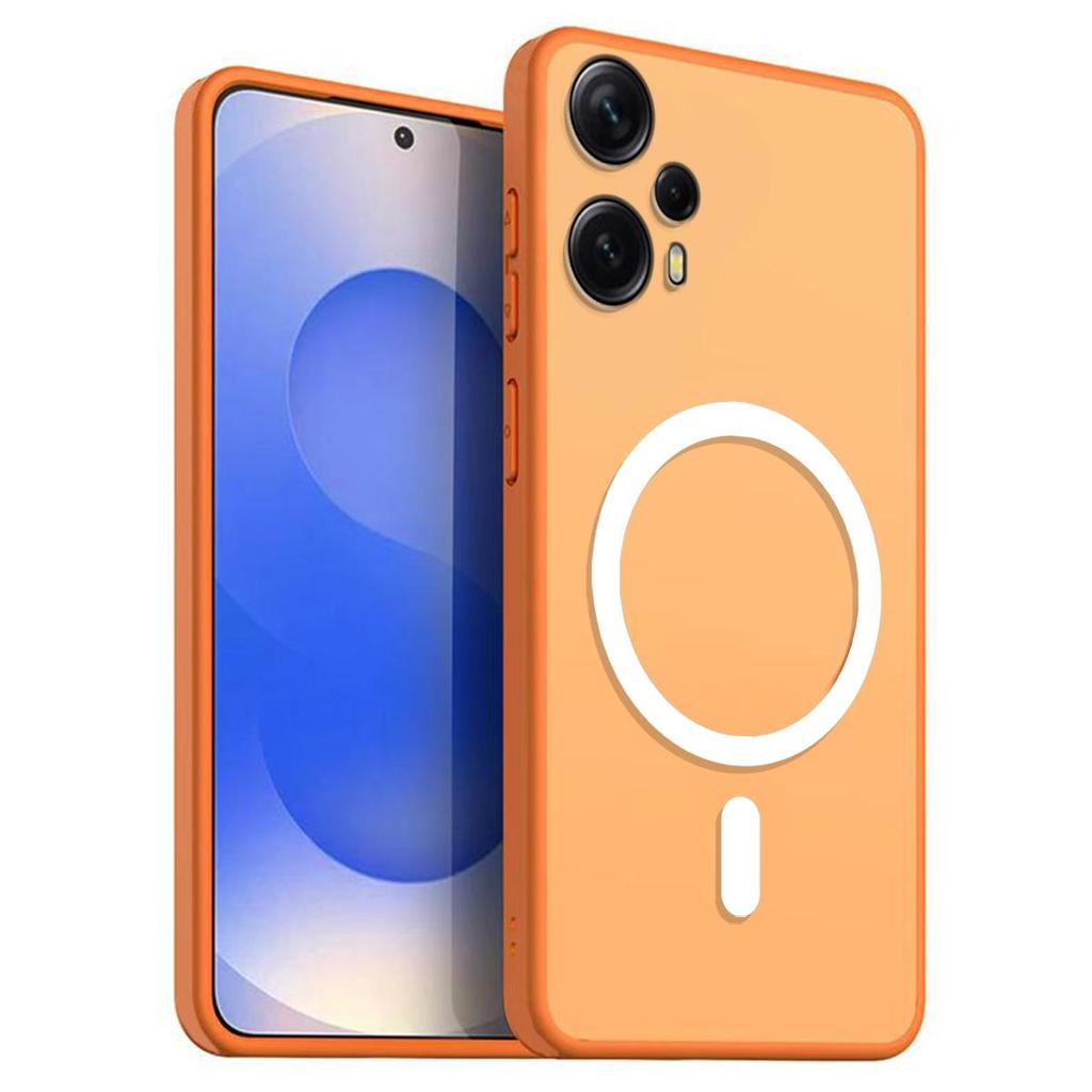 Магнитный железный кольцевой чехол для телефона для Xiaomi POCO F5 Матовый мягкий ТПУ Ударопрочный чехол