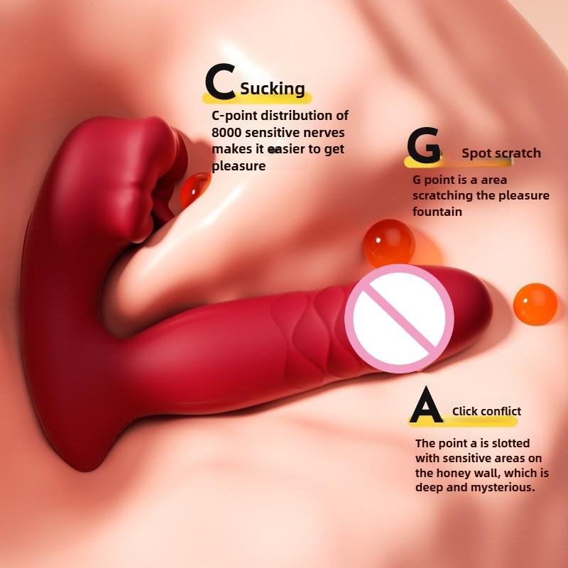 Толкающий дилдо, вибратор для языка, управление через приложение, носимый, стимулятор клитора, влагалища, точки G, массажер для сосков, анальный, женский мастурбатор, секс-игрушка для женщин