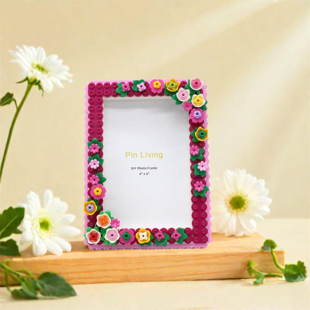 Color Block DIY Photo Frames Handmade Wall Photo Holder Flower Picture Frame  Family Activity Gift