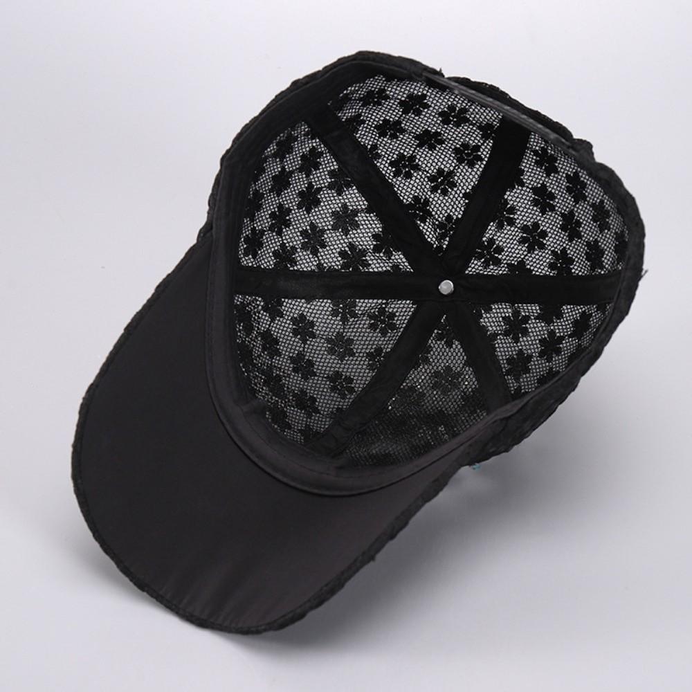 Butterfly Flower Baseball Cap Rhinestone Mesh Peaked Hat Breathable Visors Cap Women