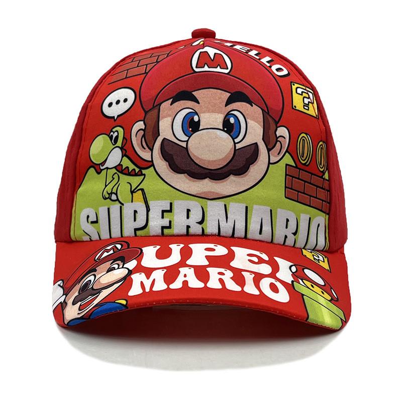 Детская бейсболка Bros Mario Super Pattern из дышащего хлопка для лета