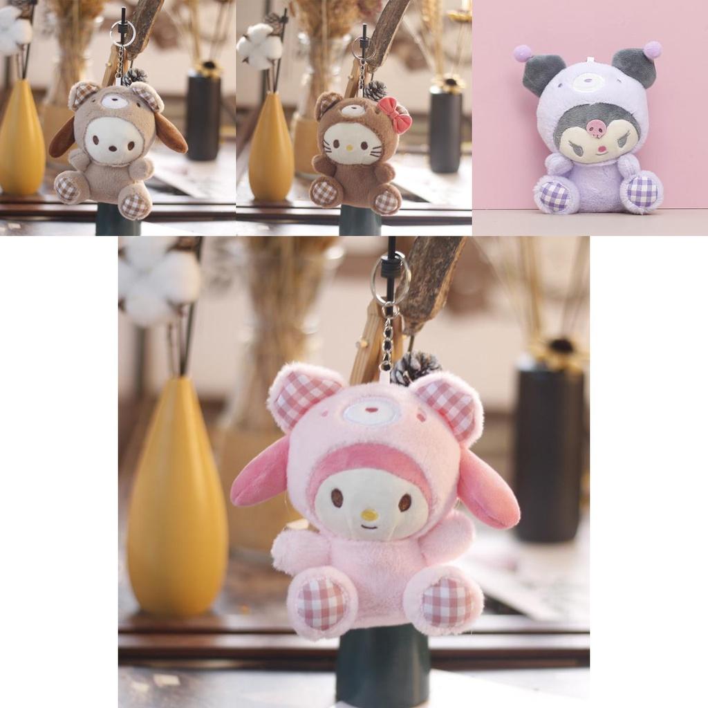 Очаровательный плюшевый брелок-подвеска Sanrio Melody Cinnamoroll Kuromi в виде куклы, подарок