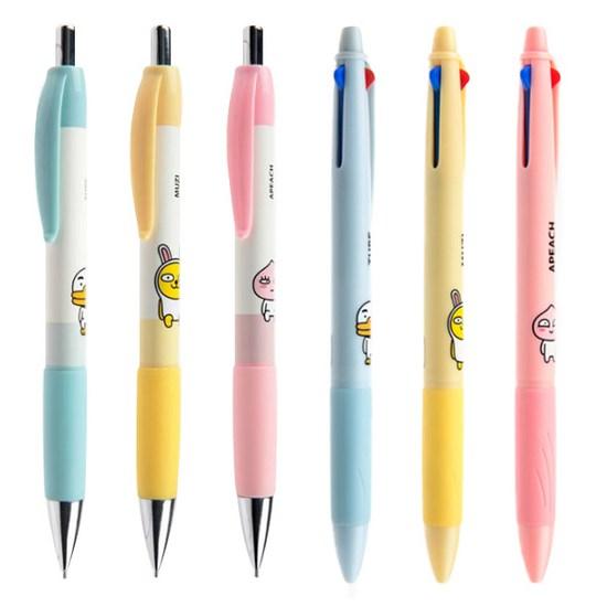 Kakao Friends Sharp 3-color Ballpoint Pen 3p Set, Random Delivery, 1 Set, a Popular Character In Korea
