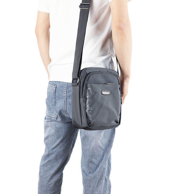 Мужская трендовая сумка-кроссбоди через плечо из ткани Оксфорд, повседневный маленький рюкзак, холщовая сумка