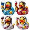 Jesus Duck, Creative Resin Statue Jesus Duck Miniature Animals Multifunctional Christian Decoration Outdoor Animal Decor