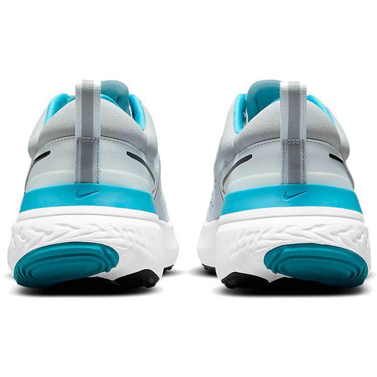 Nike React Miler 2 Pure Platinum Chlorine Blue Мужские кроссовки Серо-черные CW7121-003