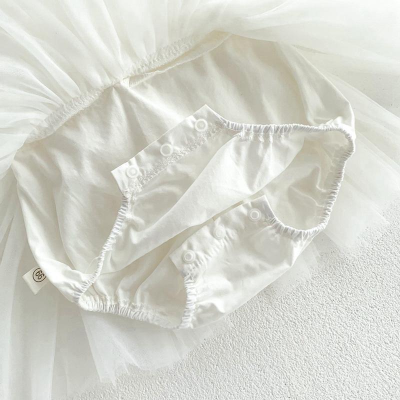 Сетчатое платье с бантом для маленьких девочек, декоративное платье для детской фотографии