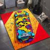 1PC Drawing Ideas Skateboard Print Carpet for Living Room Bedroom Sofa Doormat Decor Sofa Table Area Rug Non-slip Floor Mat