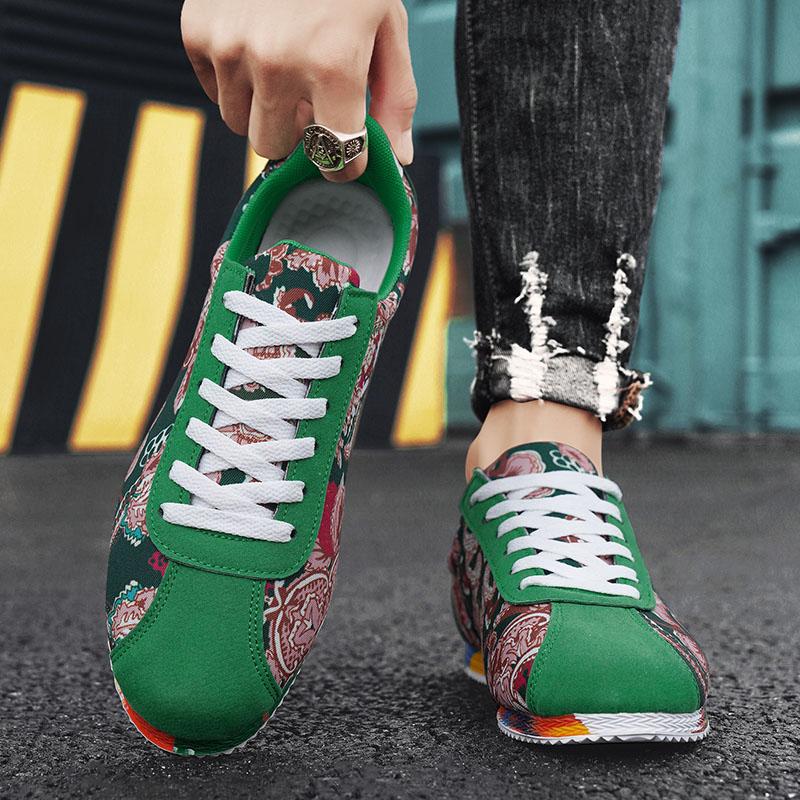 Модные дизайнерские кроссовки с принтом для мужчин, роскошные желтые мужские кроссовки, оригинальные повседневные легкие кроссовки на плоской подошве для мужчин