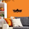1pc Halloween Theme Decor - Spooky Wall Art for Indoor Living Room, Black Classic Style with Metal Wall Hanging