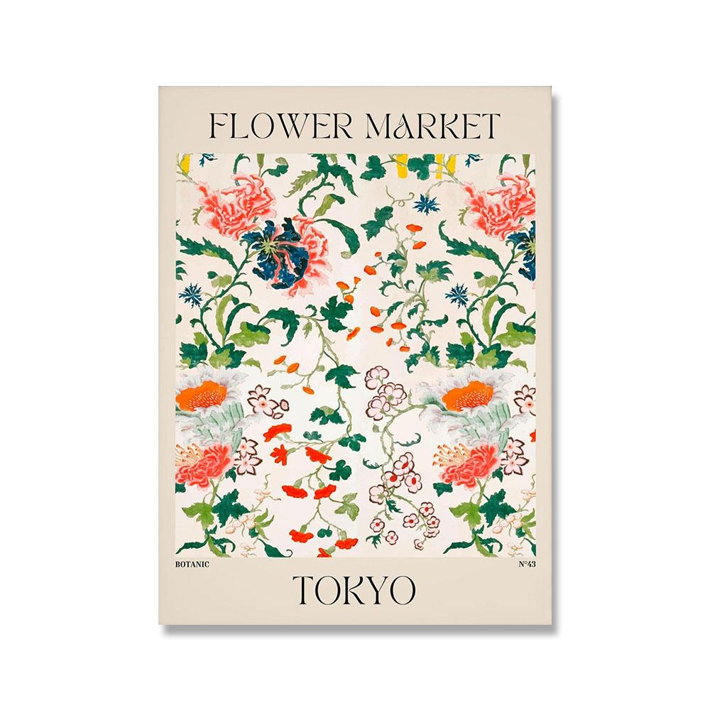 Цветочный рынок Париж Лондон печать плакатов винтажная ботаническая картина на холсте с растениями абстрактная настенная живопись скандинавская картина для гостиной