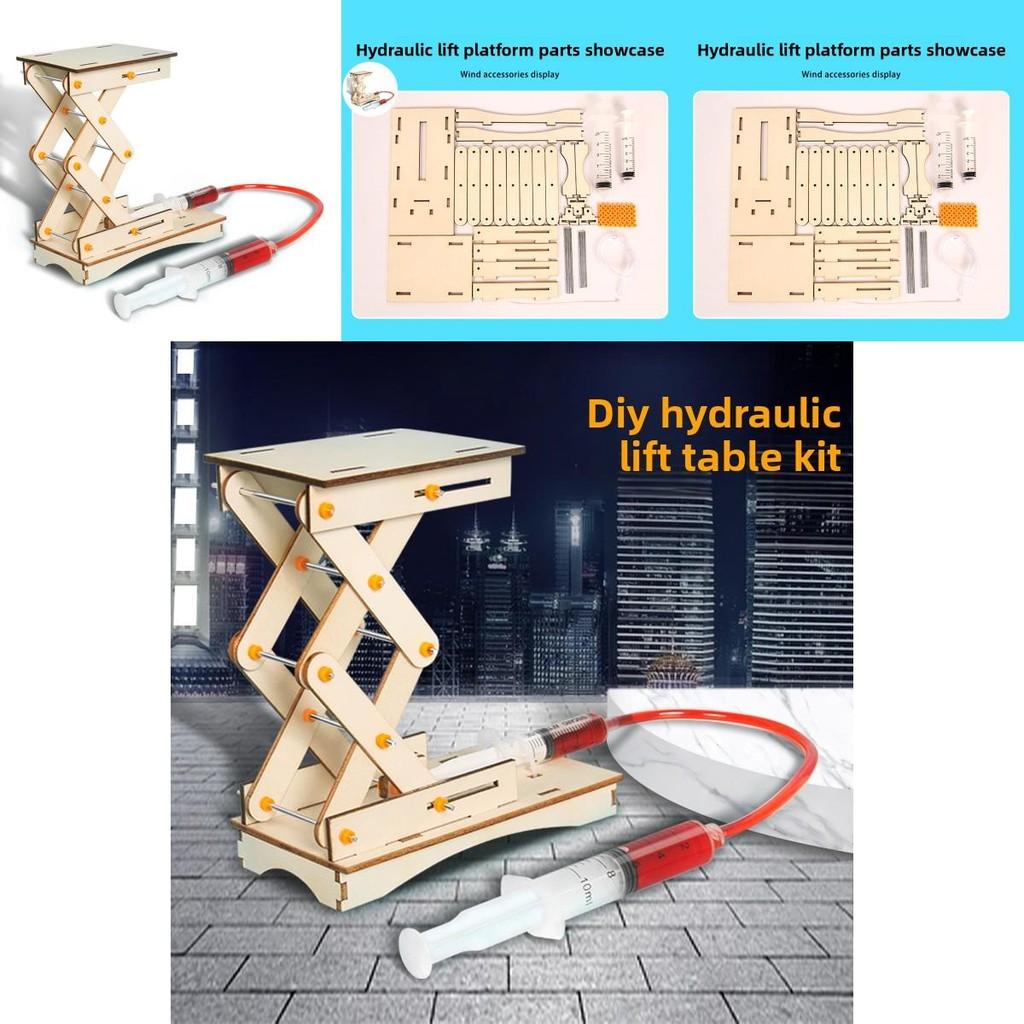 Деревянный гидравлический подъемник для детей, научный DIY-набор с обучающей физической игрушкой для детей