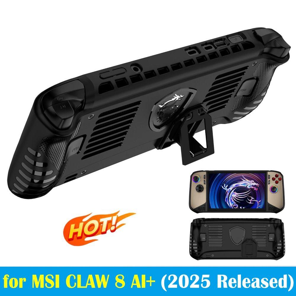 TPU Handheld Game Console Case with Kickstand Host Shell Protective Cover for MSI Claw 8 AI+ 2025