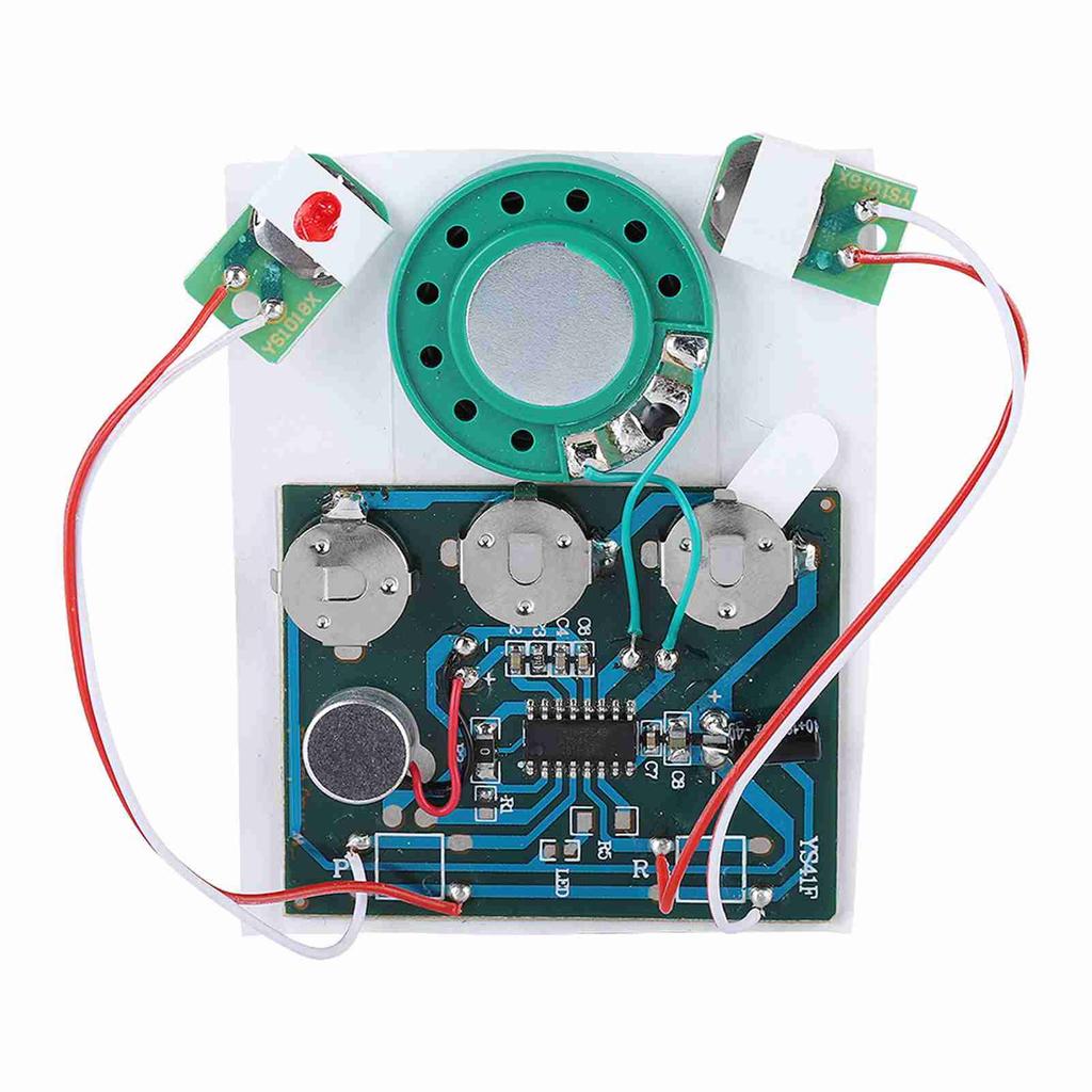 27s Recordable Music Sound Voice Module Chip with Button Battery Wired Double Button Control