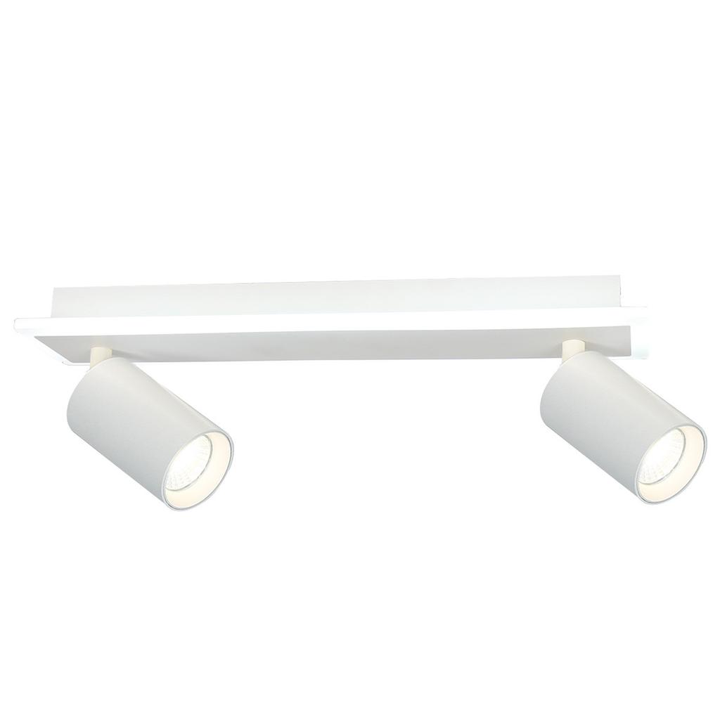 Lampa Ścienno-Sufitowa Nowoczesna Biała Listwa 40 Cm Ruchome Reflektorki 2Xgu10 + Led 8W Zmienna Barwa Parma Light Prestige