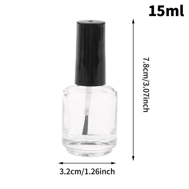 Пустая прозрачная стеклянная бутылка для ногтей с гель-лаком для жидкого искусства, многоразовый контейнер
