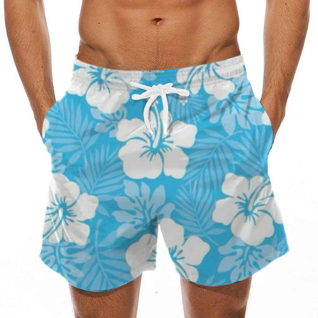 Модные мужские гавайские пляжные спортивные повседневные шорты с ремешками и брюками