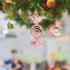 6 шт., рождественские подвески-конфеты, подвесные украшения, дизайн ремешка, яркий цвет, рождественская елка, конфетные украшения