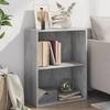 VidaXL 2-Tier Bookcase Concrete Grey 60x30x76.5 Cm Chipboard