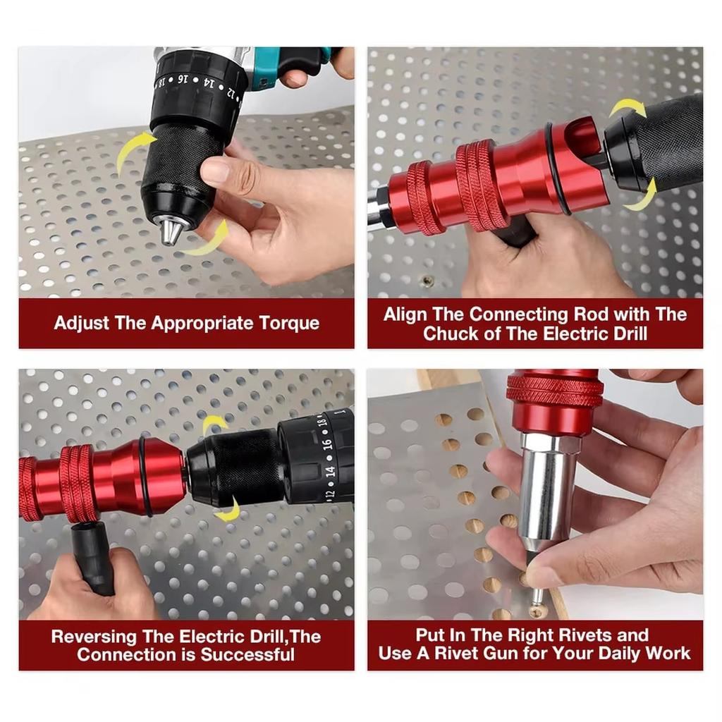 Электрический   2,4 мм-4,8 мм  Адаптер для гаечной насадки Беспроводной инструмент для забивания Вставная гайка Инструмент для вытягивания Силовой инструмент Аксессуары