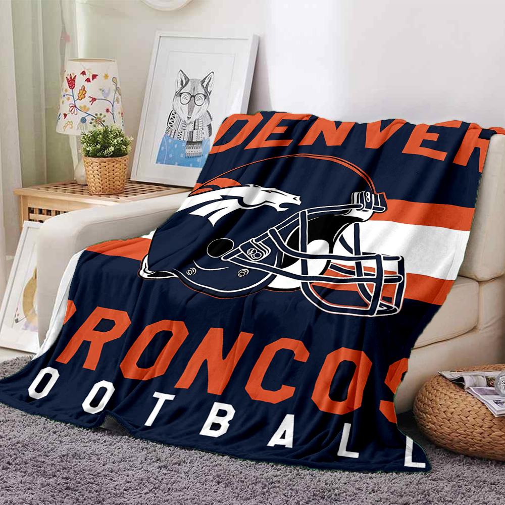 1pc Blanket - Denver Broncos LOGO Print Design,Lightweight Blanket for Sofa,Bed- Soft &Warm,Gift for All Seasons